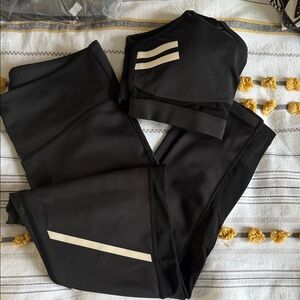 ZYIA Activewear Set with White Stripes